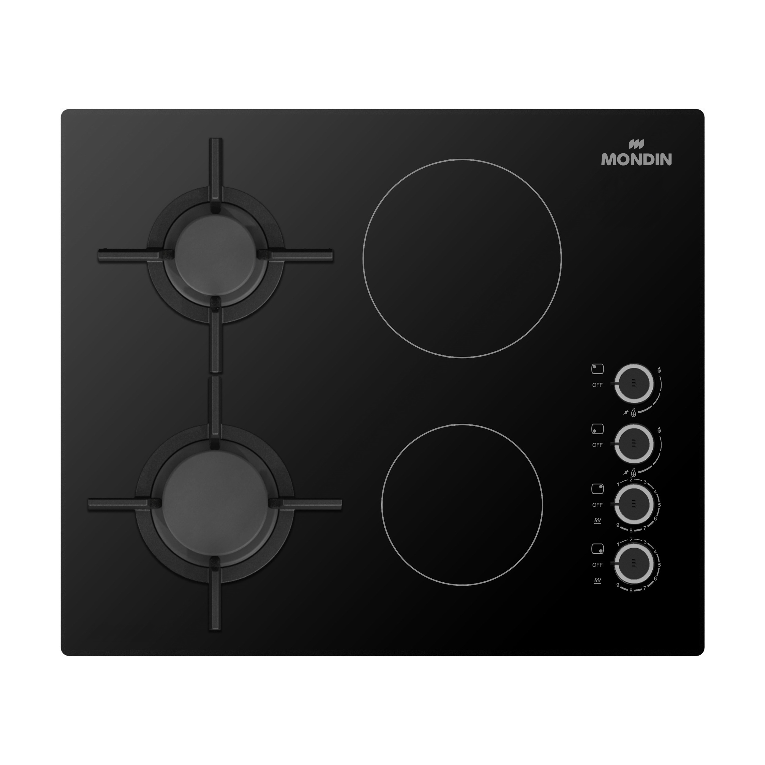 ΕΣΤΙΑ MONDIN VD602BNEV | ΕΣΤΙΑ ΜΙΚΤΗΣ ΤΡΟΦΟΔΟΣΙΑΣ | 2 ΕΣΤΙΕΣ ΚΕΡΑΜΙΚΕΣ + 2 ΑΕΡΙΟΥ 2